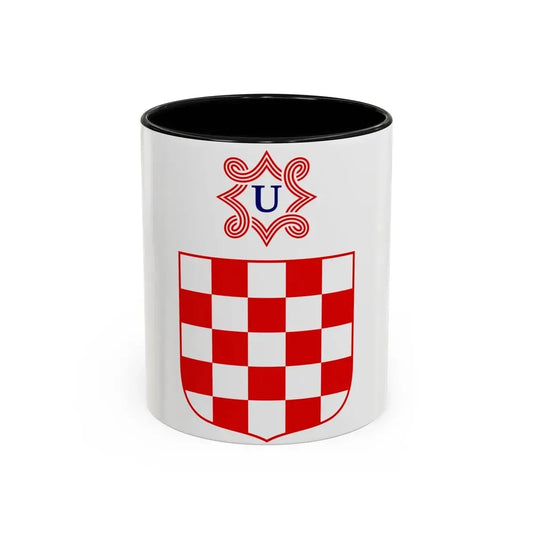 Coat of arms of the Independent State of Croatia - Accent Coffee Mug 11oz Black - Go Mug Yourself