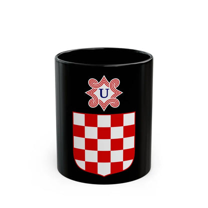 Coat of arms of the Independent State of Croatia - Black Coffee Mug-11oz-Go Mug Yourself