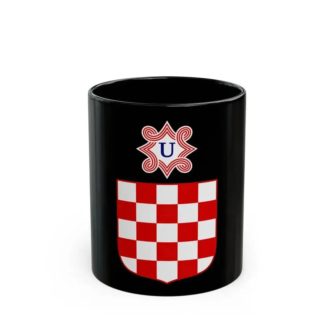 Coat of arms of the Independent State of Croatia - Black Coffee Mug 11oz - Go Mug Yourself