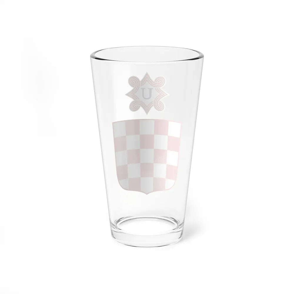 Coat of arms of the Independent State of Croatia - Pint Glass 16oz-Go Mug Yourself