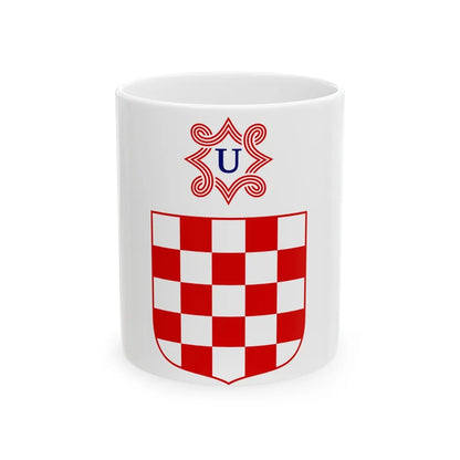 Coat of arms of the Independent State of Croatia - White Coffee Mug-11oz-Go Mug Yourself