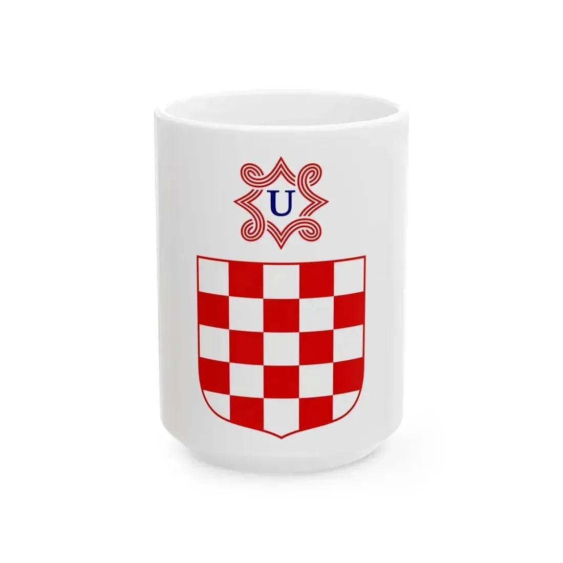 Coat of arms of the Independent State of Croatia - White Coffee Mug 15oz - Go Mug Yourself