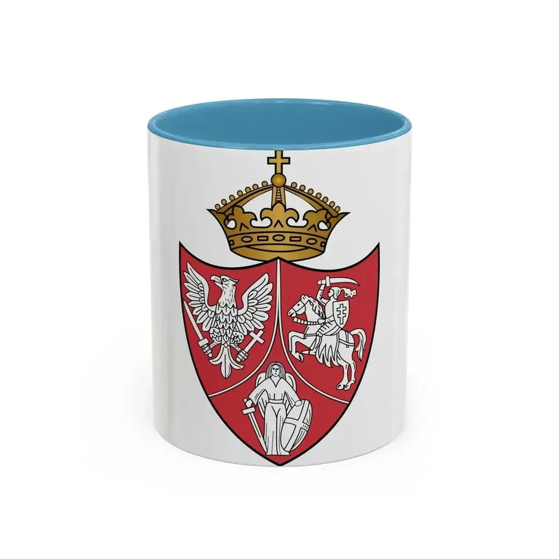 Coat of arms of the January Uprising - Accent Coffee Mug 11oz Light Blue - Go Mug Yourself