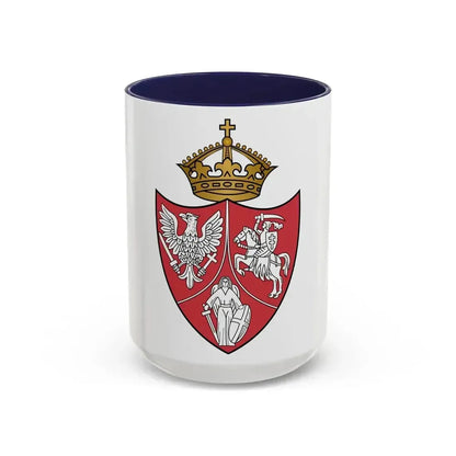 Coat of arms of the January Uprising - Accent Coffee Mug 15oz Navy - Go Mug Yourself