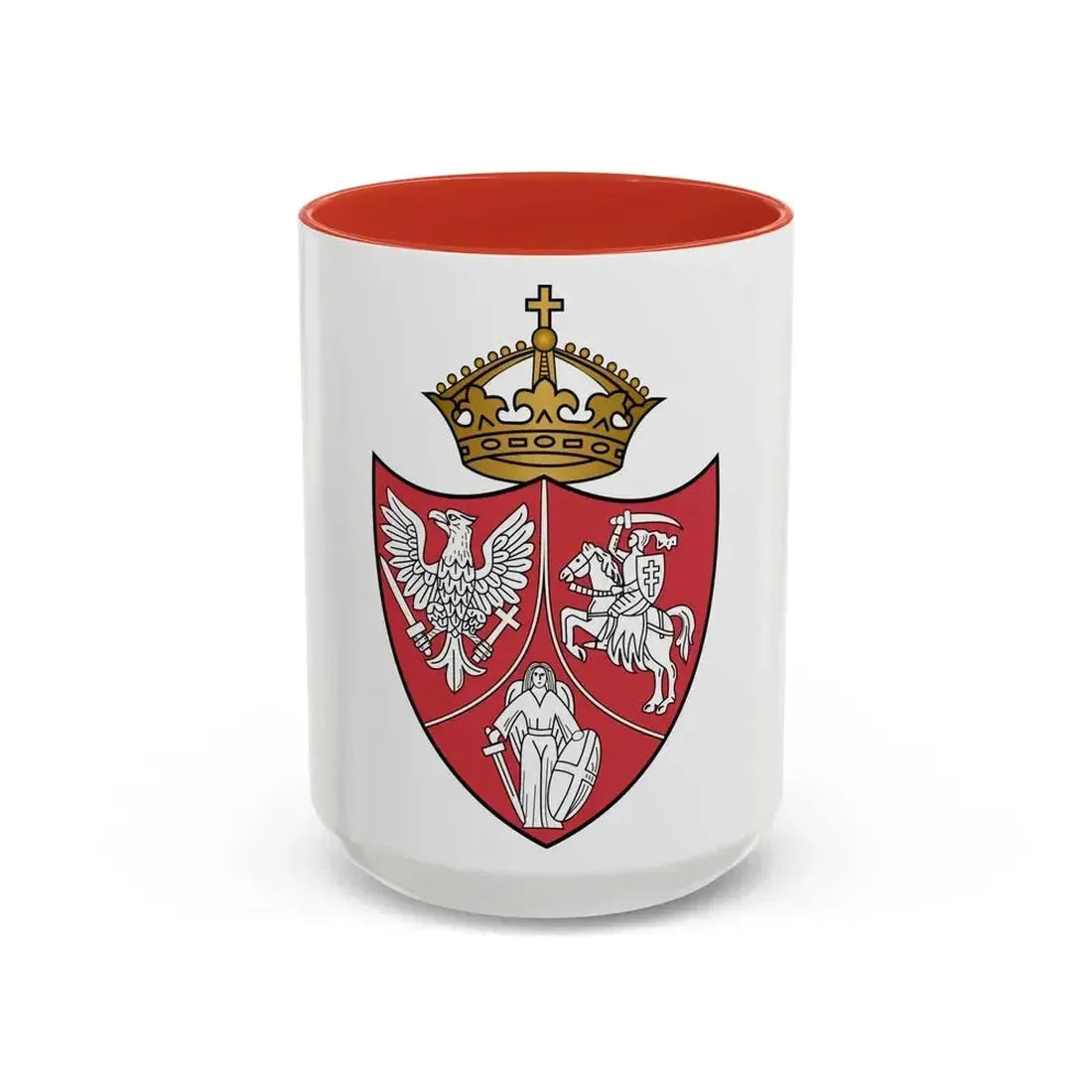 Coat of arms of the January Uprising - Accent Coffee Mug 15oz Red - Go Mug Yourself