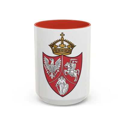 Coat of arms of the January Uprising - Accent Coffee Mug 15oz Red - Go Mug Yourself