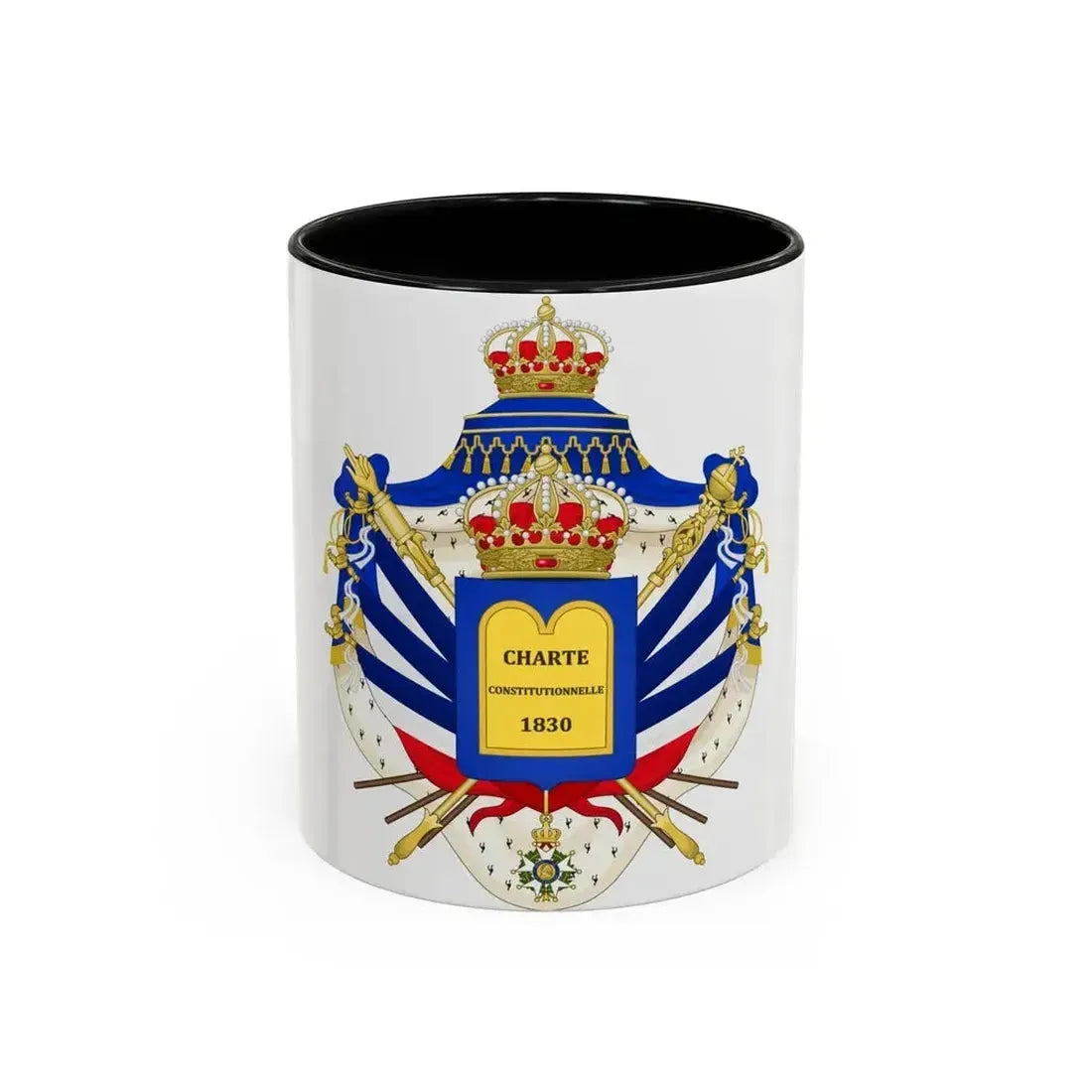 Coat of Arms of the July Monarchy (1831-48) - Accent Coffee Mug 11oz Black - Go Mug Yourself