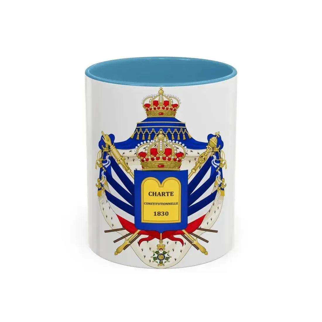 Coat of Arms of the July Monarchy (1831-48) - Accent Coffee Mug 11oz Light Blue - Go Mug Yourself