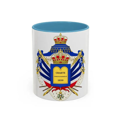 Coat of Arms of the July Monarchy (1831-48) - Accent Coffee Mug 11oz Light Blue - Go Mug Yourself