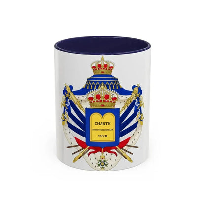 Coat of Arms of the July Monarchy (1831-48) - Accent Coffee Mug 11oz Navy - Go Mug Yourself