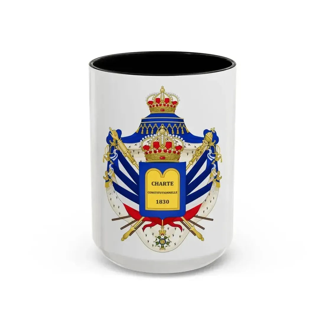 Coat of Arms of the July Monarchy (1831-48) - Accent Coffee Mug 15oz Black - Go Mug Yourself