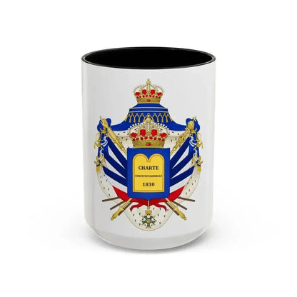 Coat of Arms of the July Monarchy (1831-48) - Accent Coffee Mug 15oz Black - Go Mug Yourself