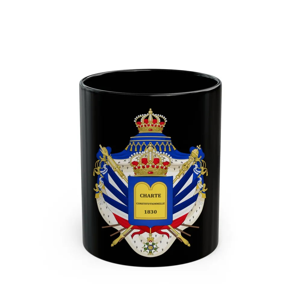 Coat of Arms of the July Monarchy (1831-48) - Black Coffee Mug-11oz-Go Mug Yourself