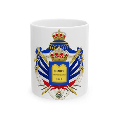 Coat of Arms of the July Monarchy (1831-48) - White Coffee Mug-11oz-Go Mug Yourself