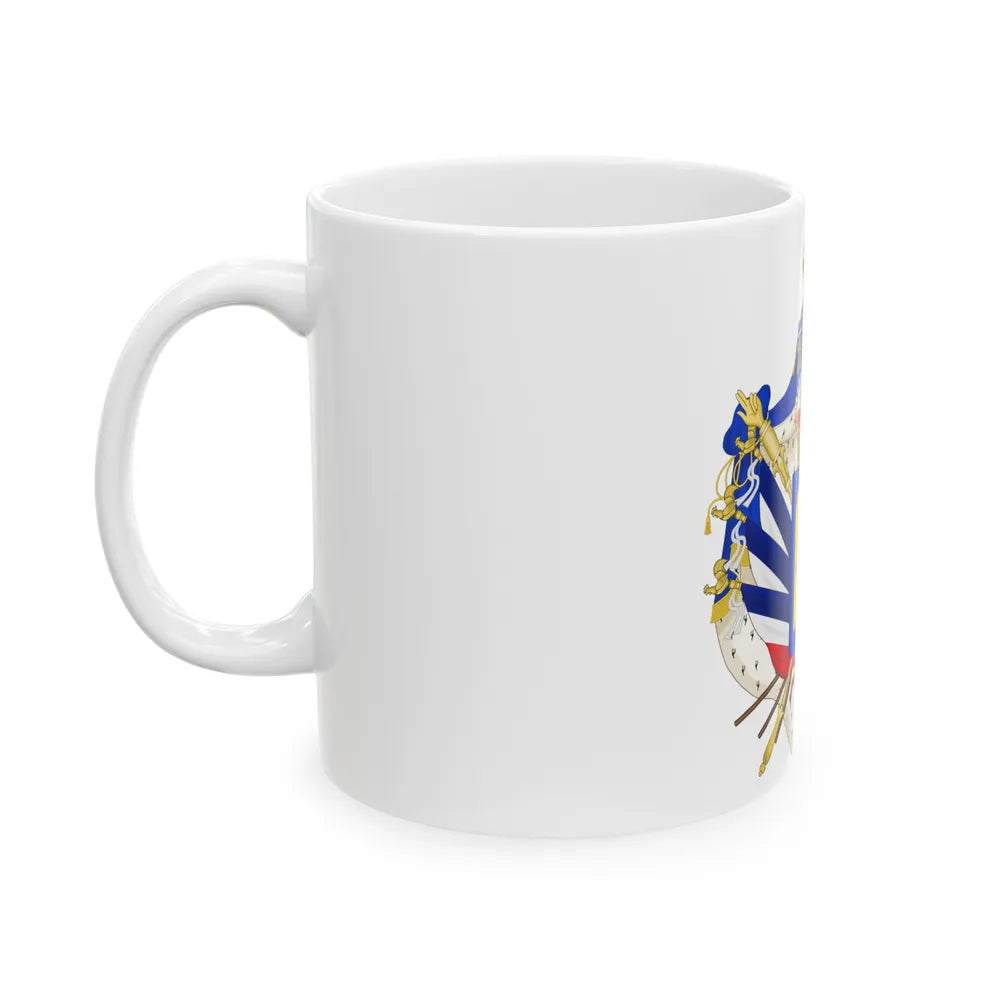 Coat of Arms of the July Monarchy (1831-48) - White Coffee Mug-Go Mug Yourself