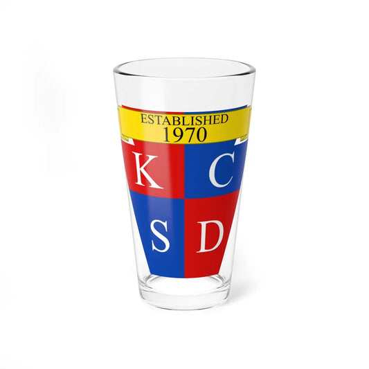Coat of arms of the Keystone Central School District Clinton County Pennsylvania (United States) (Coat of Arms) Pint Glass 16oz 16oz - Go Mug Yourself