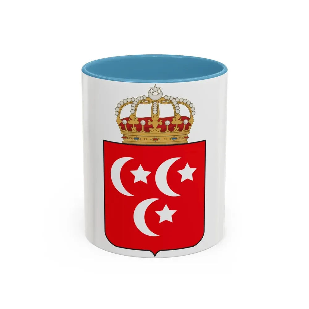 Coat of arms of the Khedive of Egypt - Accent Coffee Mug 11oz Light Blue - Go Mug Yourself