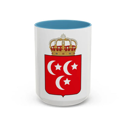 Coat of arms of the Khedive of Egypt - Accent Coffee Mug 15oz Light Blue - Go Mug Yourself