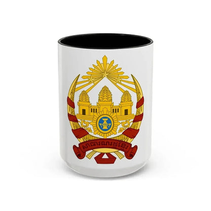 Coat of arms of the Khmer Republic - Accent Coffee Mug 15oz Black - Go Mug Yourself