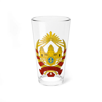 Coat of arms of the Khmer Republic - Pint Glass 16oz-16oz-Go Mug Yourself