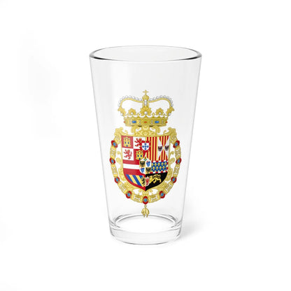 Coat of Arms of the King of Spain as Monarch of Milan 1580-1700 (Italy) (Coat of Arms) Pint Glass 16oz 16oz - Go Mug Yourself