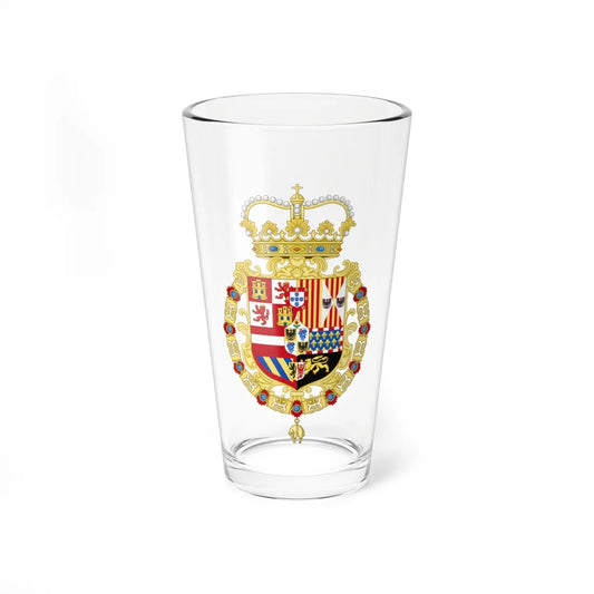 Coat of Arms of the King of Spain as Monarch of Milan 1580-1700 (Spain) (Coat of Arms) Pint Glass 16oz 16oz - Go Mug Yourself