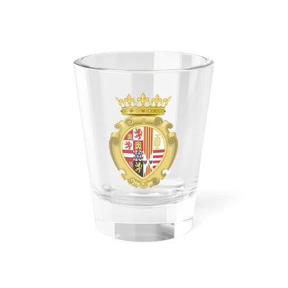 Coat of Arms of the King of Spain as Monarch of Naples and Sicily 1598-1665 (Austria) (Coat of Arms) Shot Glass 1.5oz 1.5oz - Go Mug Yourself