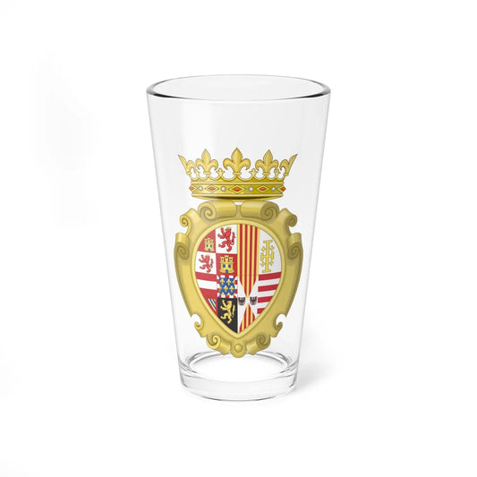 Coat of Arms of the King of Spain as Monarch of Naples and Sicily 1598-1665 (Italy) (Coat of Arms) Pint Glass 16oz 16oz - Go Mug Yourself
