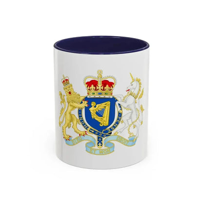 Coat of Arms of The Kingdom Ireland - Accent Coffee Mug 11oz Navy - Go Mug Yourself