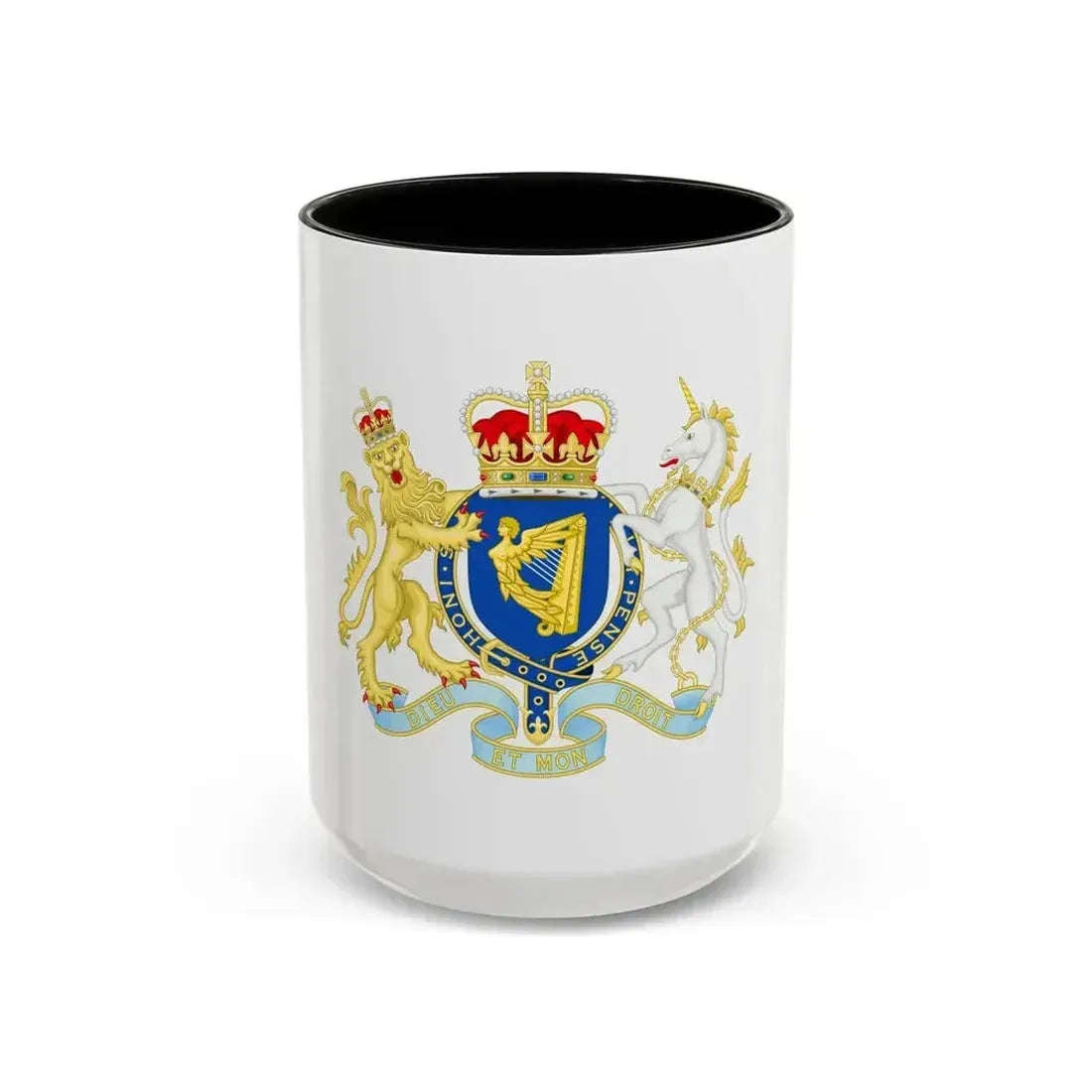 Coat of Arms of The Kingdom Ireland - Accent Coffee Mug 15oz Black - Go Mug Yourself