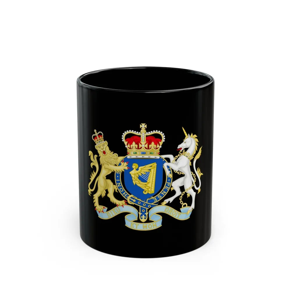 Coat of Arms of The Kingdom Ireland - Black Coffee Mug-11oz-Go Mug Yourself