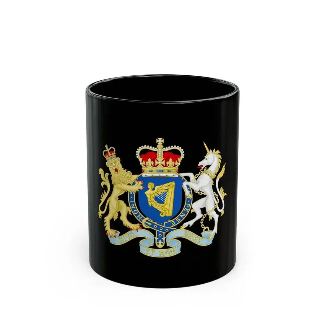 Coat of Arms of The Kingdom Ireland - Black Coffee Mug 11oz - Go Mug Yourself