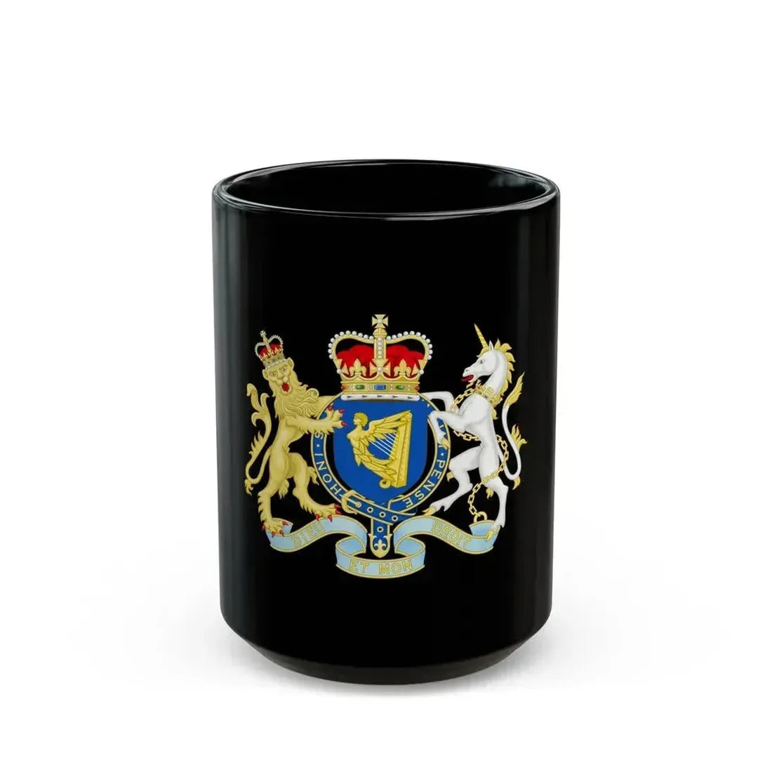 Coat of Arms of The Kingdom Ireland - Black Coffee Mug 15oz - Go Mug Yourself