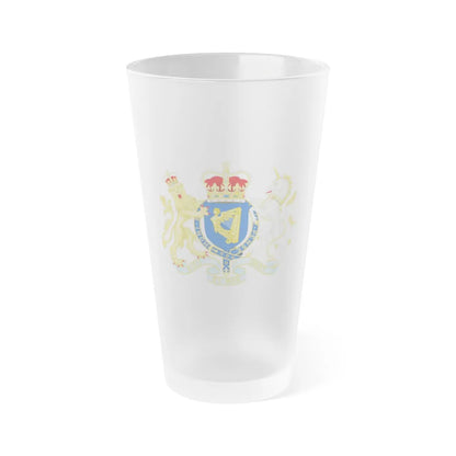 Coat of Arms of The Kingdom Ireland - Frosted Pint Glass 16oz-Go Mug Yourself