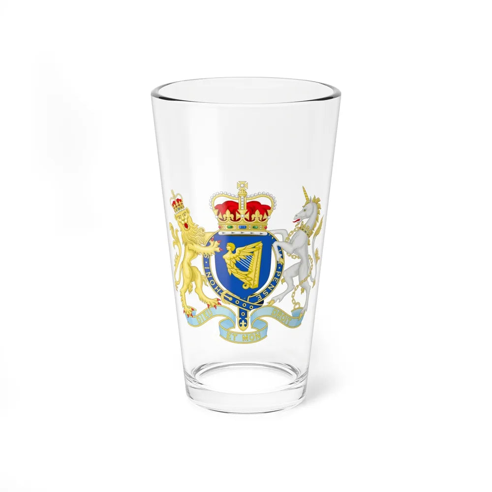 Coat of Arms of The Kingdom Ireland - Pint Glass 16oz-16oz-Go Mug Yourself