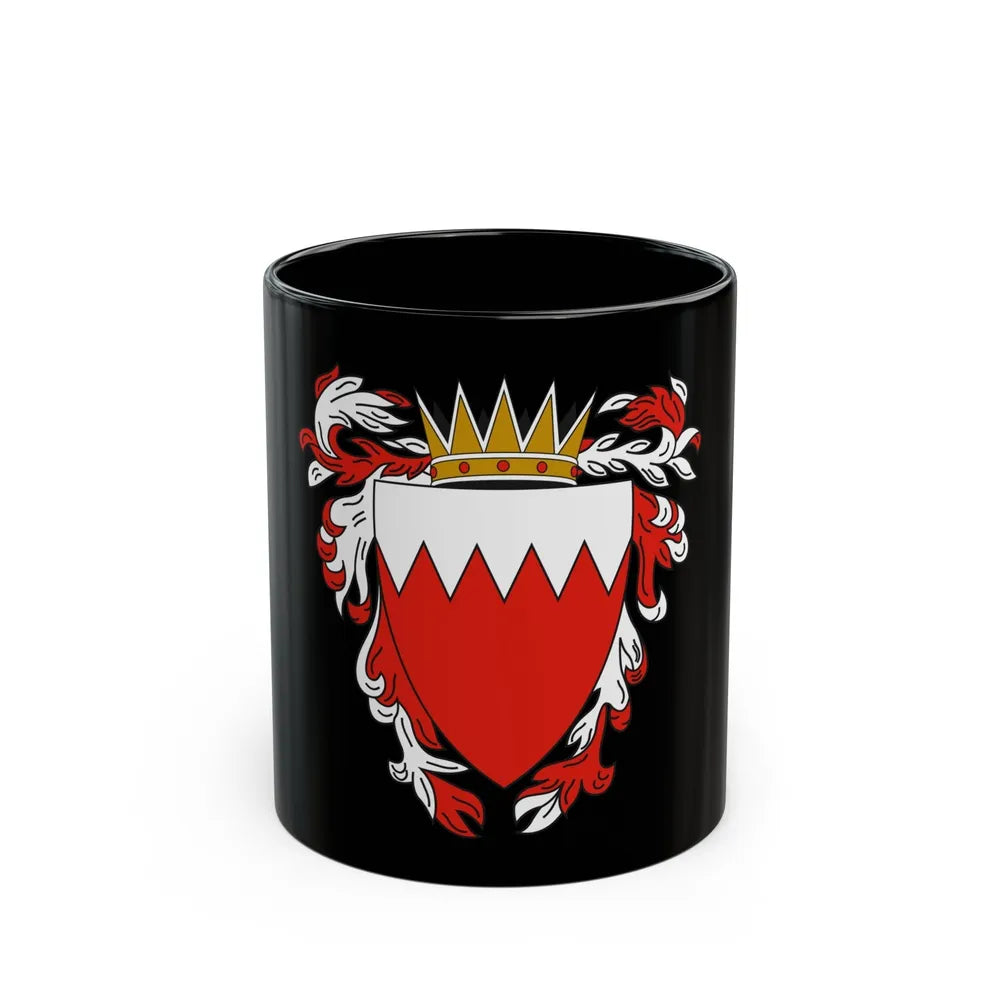 Coat of Arms of The Kingdom of Bahrain - Black Coffee Mug-11oz-Go Mug Yourself