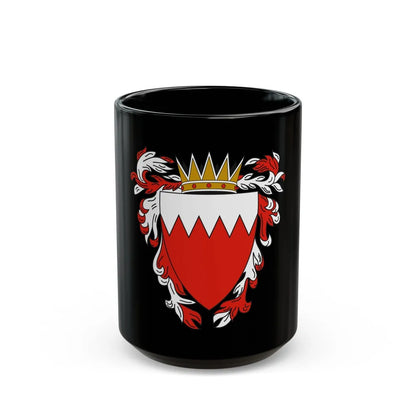 Coat of Arms of The Kingdom of Bahrain - Black Coffee Mug-15oz-Go Mug Yourself