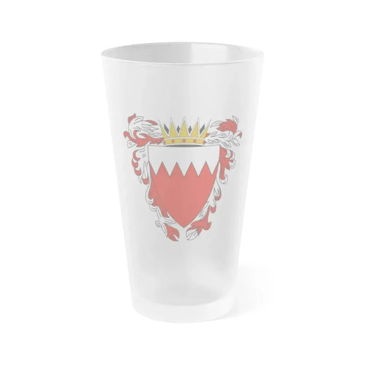 Coat of Arms of The Kingdom of Bahrain - Frosted Pint Glass 16oz Default Title - Go Mug Yourself