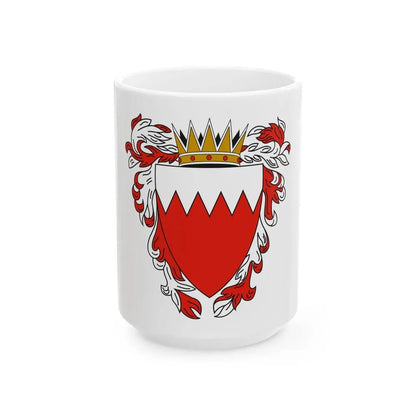 Coat of Arms of The Kingdom of Bahrain - White Coffee Mug 15oz - Go Mug Yourself