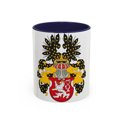 Coat of arms of the Kingdom of Bohemia - Accent Coffee Mug 11oz Navy - Go Mug Yourself