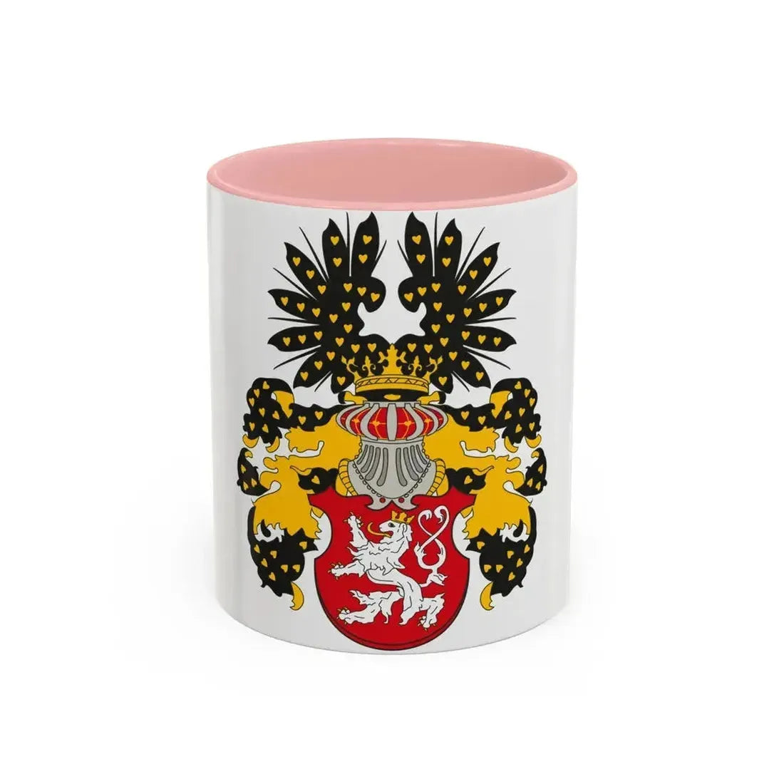 Coat of arms of the Kingdom of Bohemia - Accent Coffee Mug 11oz Pink - Go Mug Yourself