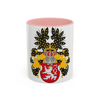 Coat of arms of the Kingdom of Bohemia - Accent Coffee Mug 11oz Pink - Go Mug Yourself