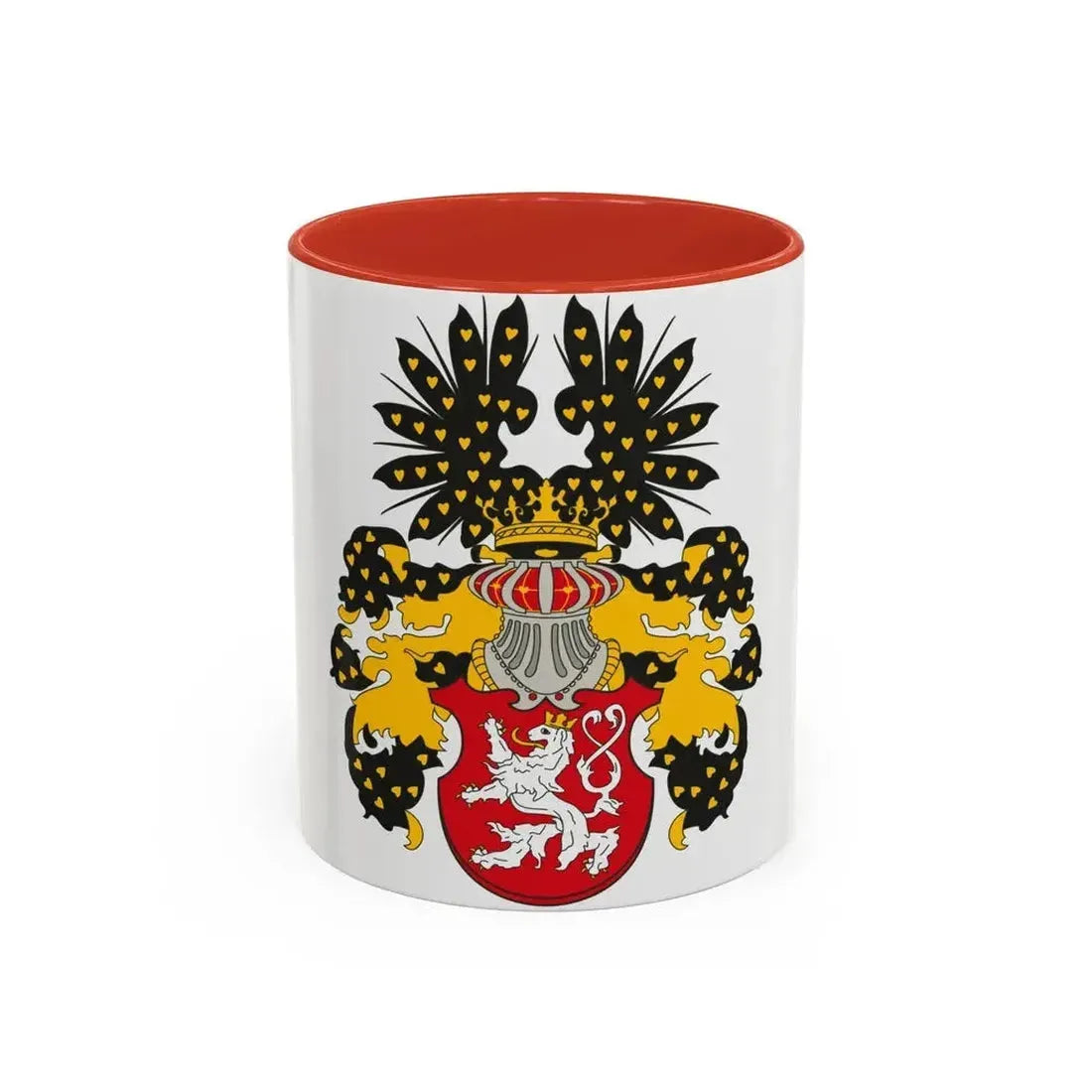 Coat of arms of the Kingdom of Bohemia - Accent Coffee Mug 11oz Red - Go Mug Yourself