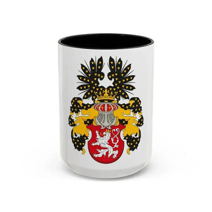 Coat of arms of the Kingdom of Bohemia - Accent Coffee Mug 15oz Black - Go Mug Yourself