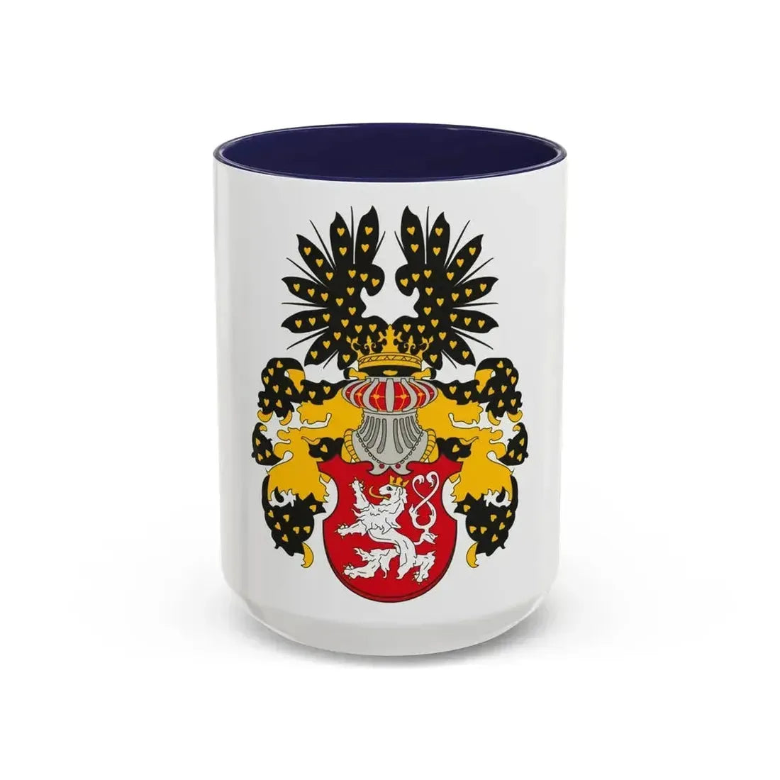 Coat of arms of the Kingdom of Bohemia - Accent Coffee Mug 15oz Navy - Go Mug Yourself