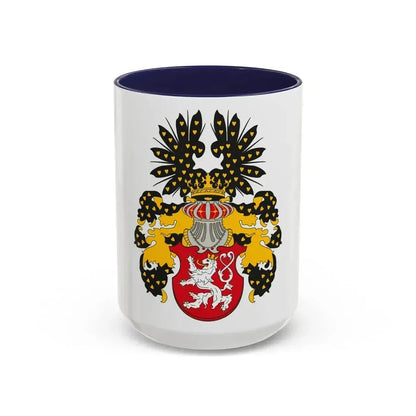 Coat of arms of the Kingdom of Bohemia - Accent Coffee Mug 15oz Navy - Go Mug Yourself