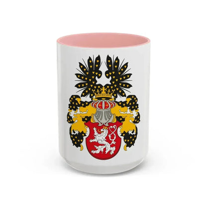Coat of arms of the Kingdom of Bohemia - Accent Coffee Mug 15oz Pink - Go Mug Yourself