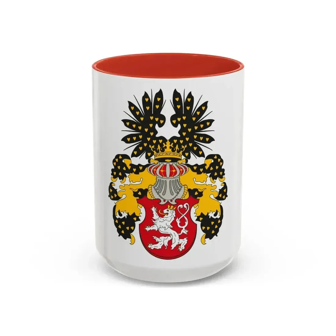 Coat of arms of the Kingdom of Bohemia - Accent Coffee Mug 15oz Red - Go Mug Yourself