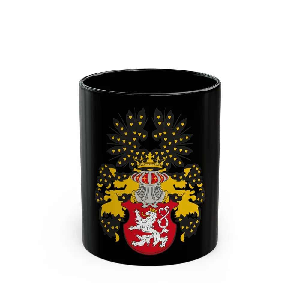 Coat of arms of the Kingdom of Bohemia - Black Coffee Mug-11oz-Go Mug Yourself