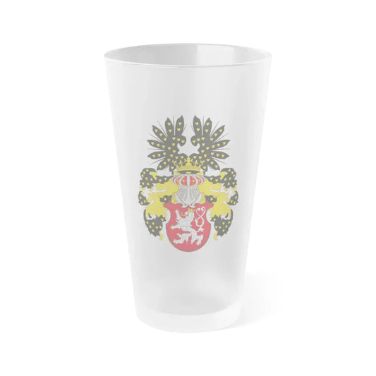 Coat of arms of the Kingdom of Bohemia - Frosted Pint Glass 16oz Default Title - Go Mug Yourself